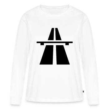 Autoroute - T-shirt manches longues Premium bio Femme - blanc - Devant - Julia (174cm)