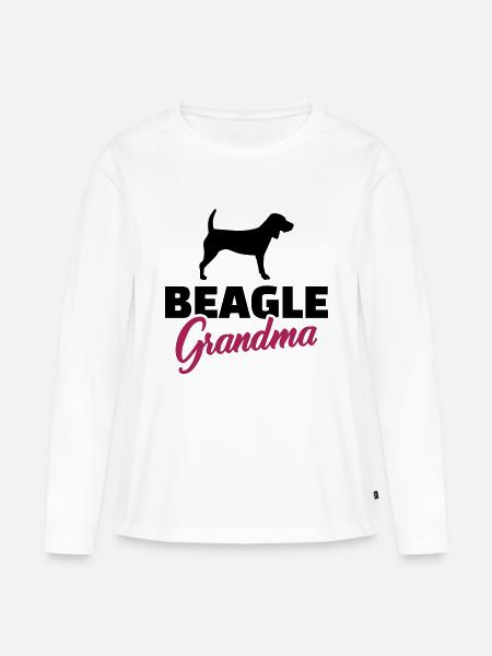 Beagle - Frauen Premium Bio Langarmshirt - Weiß