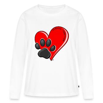 Immer mit dir - Frauen Premium Bio Langarmshirt - Weiß - Vorne - Julia (174cm)