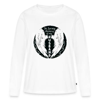 In Loving MemoryOf My Husband - Frauen Premium Bio Langarmshirt - Weiß - Vorne - Julia (174cm)