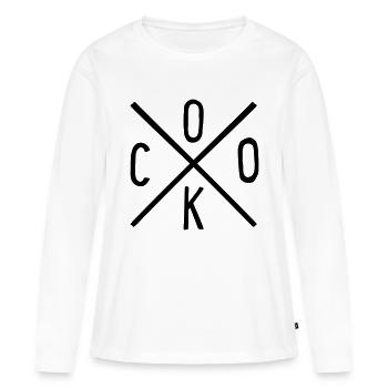 Cuire - T-shirt manches longues Premium bio Femme - blanc - Devant - Julia (174cm)
