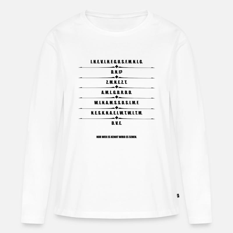 Der Code der Macht Teil 1 - Geheimcode 66 - Frauen Premium Bio Langarmshirt - Weiß