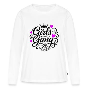 Mädchen Gang - Frauen Premium Bio Langarmshirt - Weiß - Vorne - Julia (174cm)