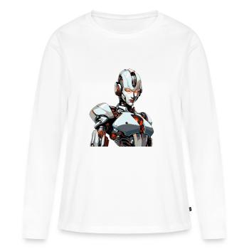 Futuristic Warrior - Frauen Premium Bio Langarmshirt - Weiß - Vorne - Julia (174cm)