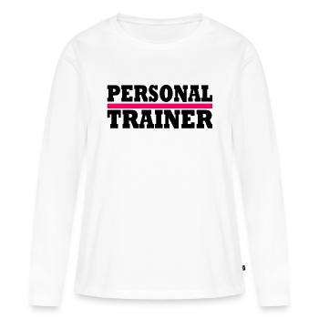 Personal trainer - Women's Premium Organic Long Sleeve Shirt - white - Front - Julia (174cm)