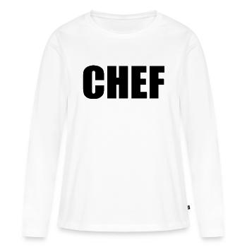 Chef - Frauen Premium Bio Langarmshirt - Weiß - Vorne - Julia (174cm)