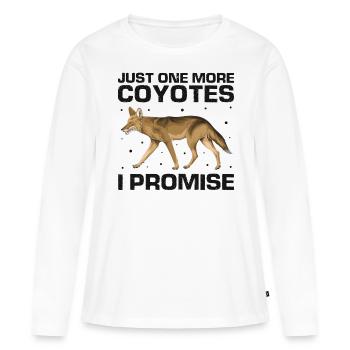Conception de coyote pour les réacteurs de coyote - T-shirt manches longues Premium bio Femme - blanc - Devant - Julia (174cm)