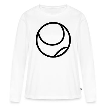 Balle de tennis - T-shirt manches longues Premium bio Femme - blanc - Devant - Julia (174cm)
