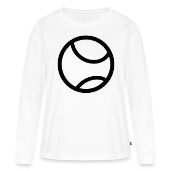 Balle de tennis - T-shirt manches longues Premium bio Femme - blanc - Devant - Julia (174cm)