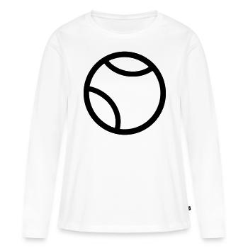 Balle de tennis - T-shirt manches longues Premium bio Femme - blanc - Devant - Julia (174cm)