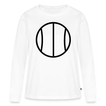 Balle de tennis - T-shirt manches longues Premium bio Femme - blanc - Devant - Julia (174cm)