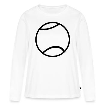 Balle de tennis - T-shirt manches longues Premium bio Femme - blanc - Devant - Julia (174cm)