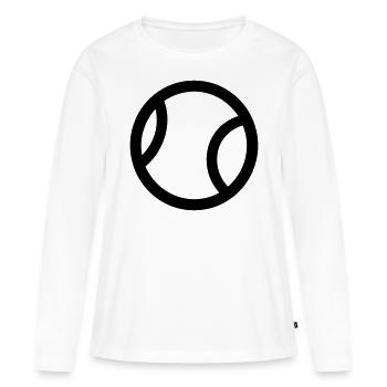 Balle de tennis - T-shirt manches longues Premium bio Femme - blanc - Devant - Julia (174cm)