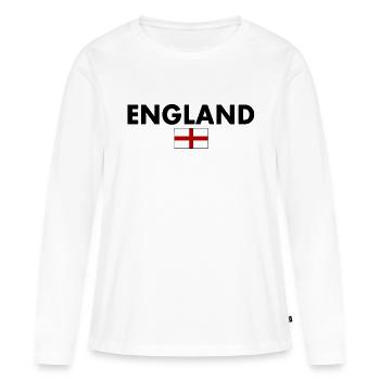 angleterre - T-shirt manches longues Premium bio Femme - blanc - Devant - Julia (174cm)