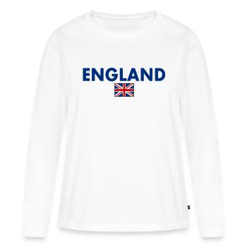 angleterre - T-shirt manches longues Premium bio Femme - blanc - Devant - Julia (174cm)