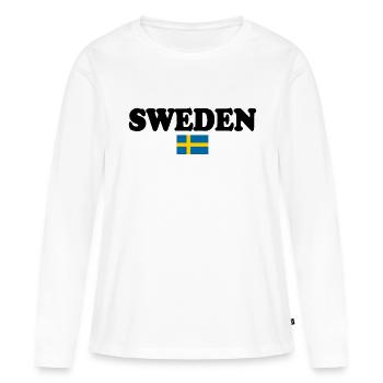 Schweden - Frauen Premium Bio Langarmshirt - Weiß - Vorne - Julia (174cm)