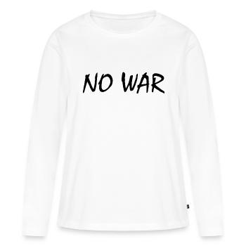 No war - Women's Premium Organic Long Sleeve Shirt - white - Front - Julia (174cm)