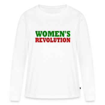 Womens revolution - T-shirt manches longues Premium bio Femme - blanc - Devant - Julia (174cm)