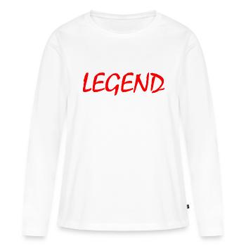 Legend - T-shirt manches longues Premium bio Femme - blanc - Devant - Julia (174cm)