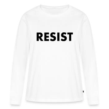 Resist - Women's Premium Organic Long Sleeve Shirt - white - Front - Julia (174cm)