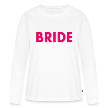 Bride - Frauen Premium Bio Langarmshirt - Weiß - Vorne - Julia (174cm)