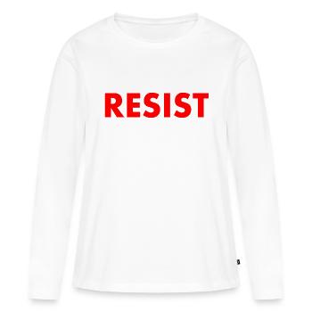 Resist - Women's Premium Organic Long Sleeve Shirt - white - Front - Julia (174cm)