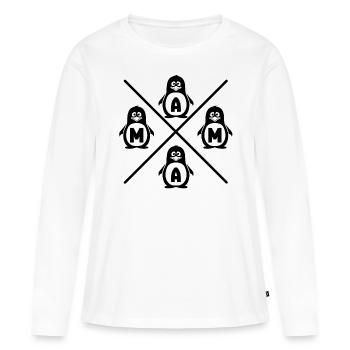 Mama - Frauen Premium Bio Langarmshirt - Weiß - Vorne - Julia (174cm)