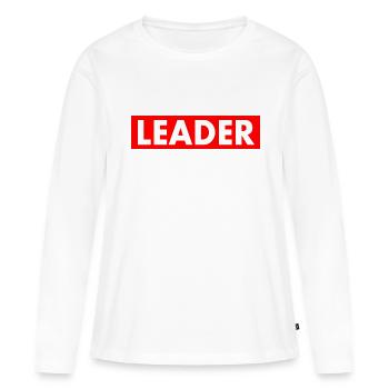 Leader - Women's Premium Organic Long Sleeve Shirt - white - Front - Julia (174cm)