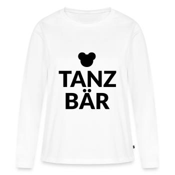 Dancing Bear Party Disco Dancing Dancer Saying Gift - Women's Premium Organic Long Sleeve Shirt - white - Front - Julia (174cm)