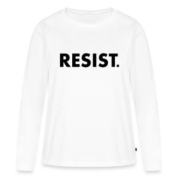 Resist - Women's Premium Organic Long Sleeve Shirt - white - Front - Julia (174cm)