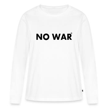 No war - T-shirt manches longues Premium bio Femme - blanc - Devant - Julia (174cm)