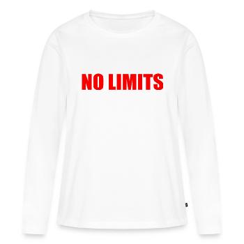No limits - Women's Premium Organic Long Sleeve Shirt - white - Front - Julia (174cm)