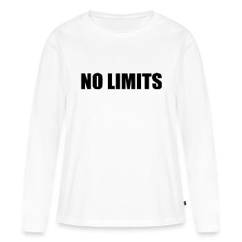 No limits - Frauen Premium Bio Langarmshirt - Weiß - Vorne - Julia (174cm)