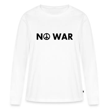 No war - Women's Premium Organic Long Sleeve Shirt - white - Front - Julia (174cm)