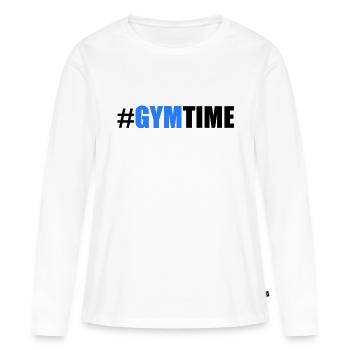 Gym - T-shirt manches longues Premium bio Femme - blanc - Devant - Julia (174cm)
