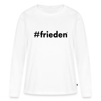 Frieden - Frauen Premium Bio Langarmshirt - Weiß - Vorne - Julia (174cm)