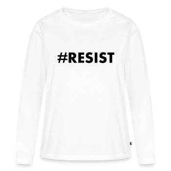 Resist - Women's Premium Organic Long Sleeve Shirt - white - Front - Julia (174cm)