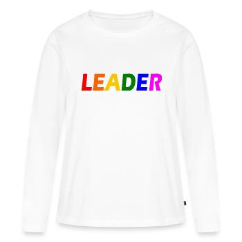 Leader - Women's Premium Organic Long Sleeve Shirt - white - Front - Julia (174cm)