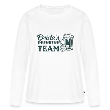 Mariage mariage mariage cérémonie amour idée cadeau - T-shirt manches longues Premium bio Femme - blanc - Devant - Julia (174cm)