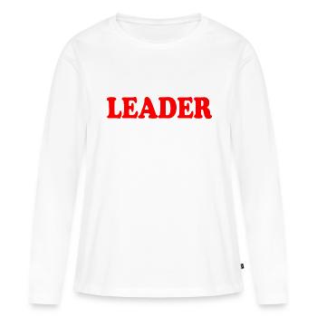 Leader - Women's Premium Organic Long Sleeve Shirt - white - Front - Julia (174cm)
