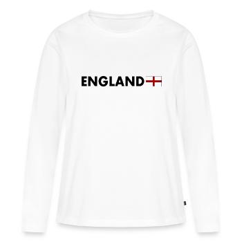 angleterre - T-shirt manches longues Premium bio Femme - blanc - Devant - Julia (174cm)