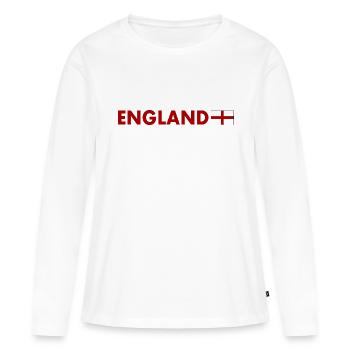 angleterre - T-shirt manches longues Premium bio Femme - blanc - Devant - Julia (174cm)