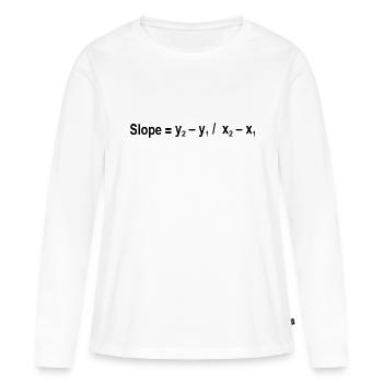 Formule de pente Mathématiques Formule Équation - T-shirt manches longues Premium bio Femme - blanc - Devant - Julia (174cm)