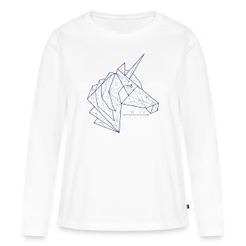 Licorne licorne - T-shirt manches longues Premium bio Femme - blanc - Devant - Julia (174cm)
