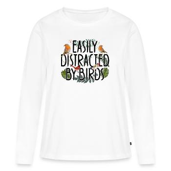 Ornithologue ornithologue ornithologue - T-shirt manches longues Premium bio Femme - blanc - Devant - Julia (174cm)