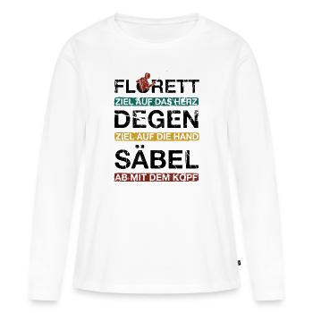 Fechten Fechten - Frauen Premium Bio Langarmshirt - Weiß - Vorne - Julia (174cm)