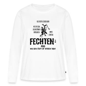 Fechten Fechten - Frauen Premium Bio Langarmshirt - Weiß - Vorne - Julia (174cm)