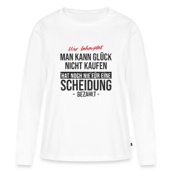 Scheidung - Frauen Premium Bio Langarmshirt - Weiß - Vorne - Julia (174cm)