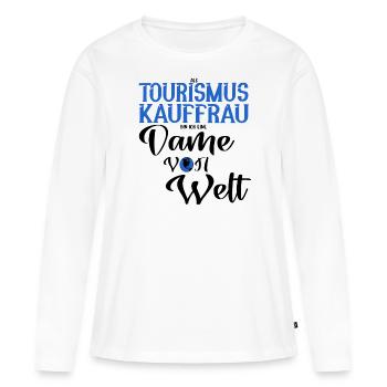 Tourismuskauffrau Tourismus Reise Dame Geschenk - Frauen Premium Bio Langarmshirt - Weiß - Vorne - Julia (174cm)