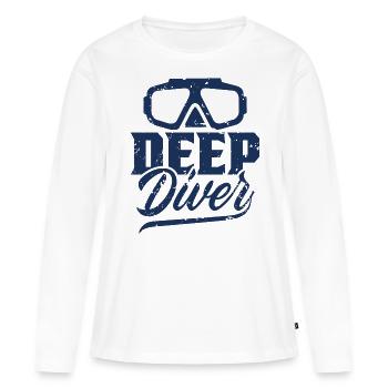 Deep diver Deep diving diver - Women's Premium Organic Long Sleeve Shirt - white - Front - Julia (174cm)